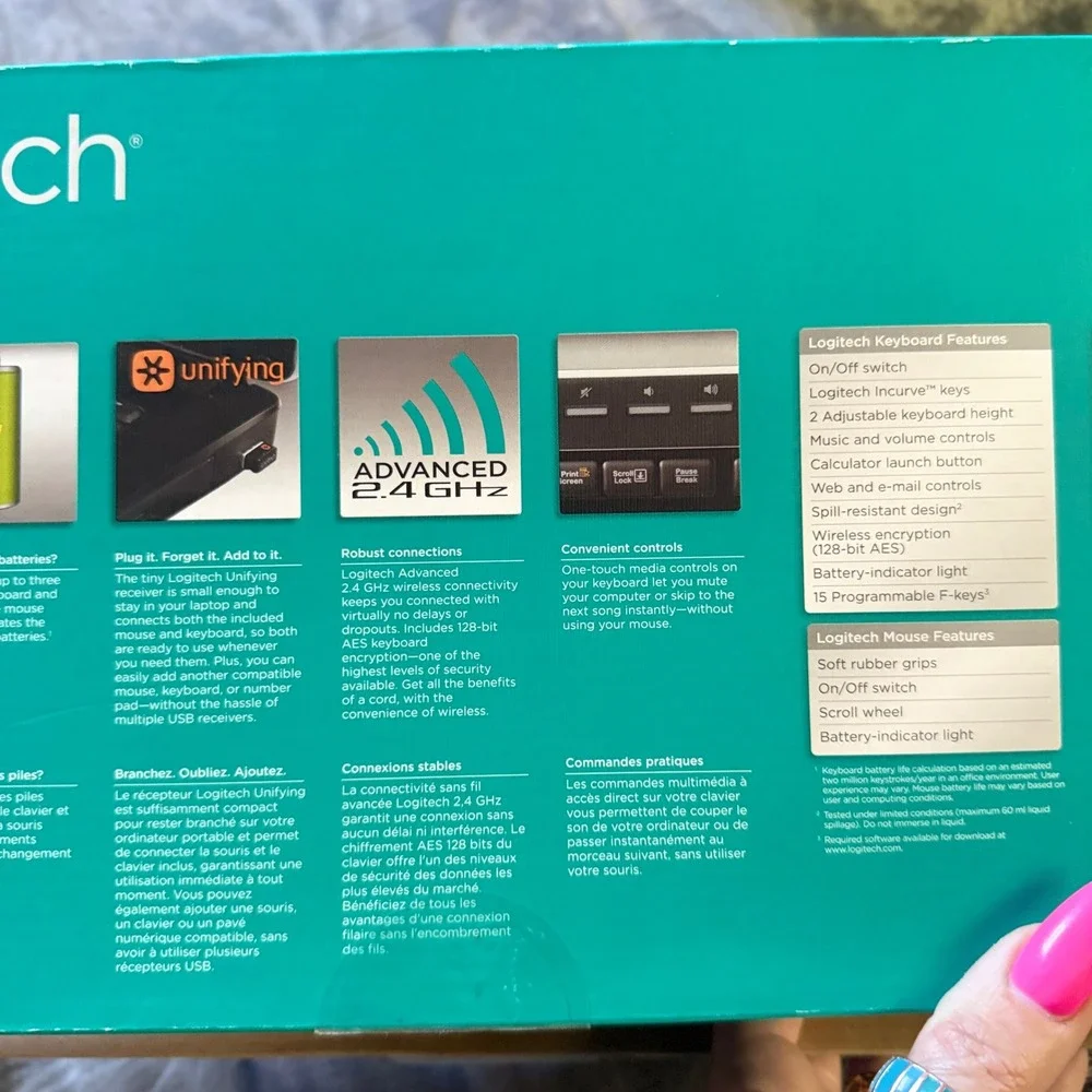 Logitech MK520 Wireless Keyboard Black Full Size * NO DONGLE OR MOUSE In Box